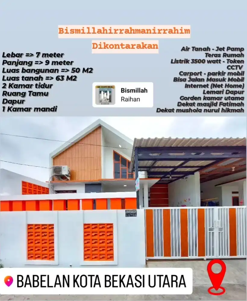 Rumah dikontrakan, murah, aman dan nyaman - RUMAH MINIMALIS -