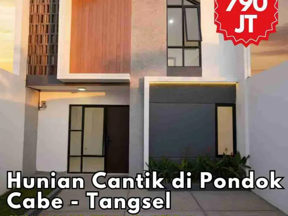 Rumah Dijual cluster KPR nego Strategis Pondok Cabe tangerang selatan