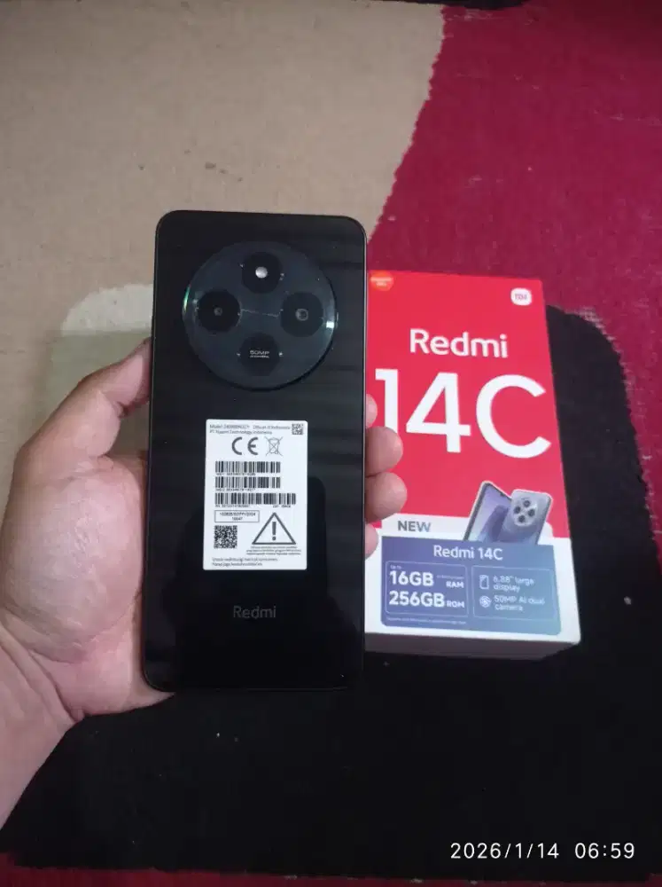 BISMILLAH REDMI 14C RAM 8/256 FULSET MULUS