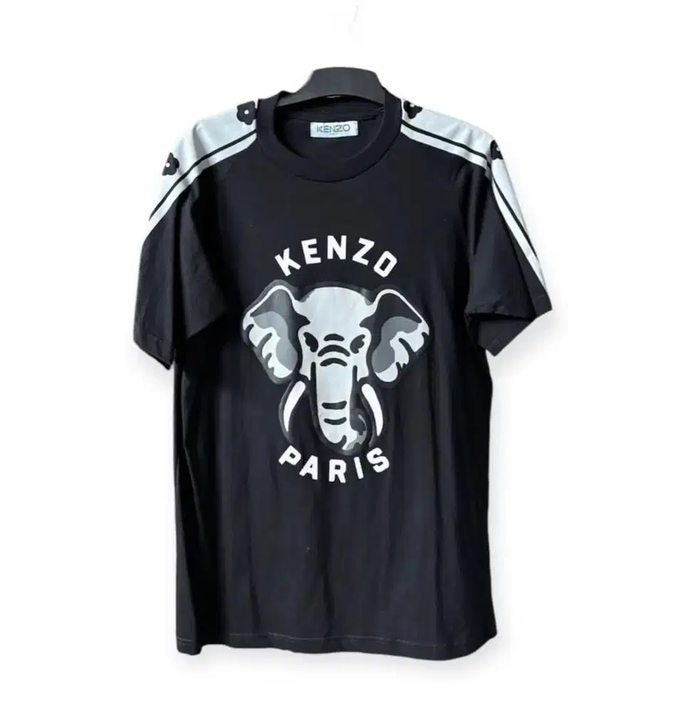 kaos tshirt warna hitam size 77x 54 print kenzo gajah