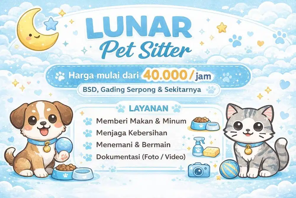 Pet Sitter (Jasa Menemani Hewan Peliharaan)