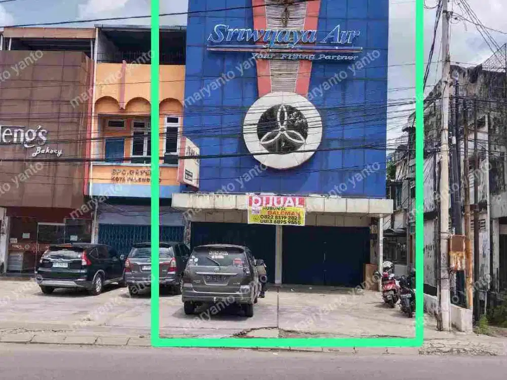 DIJUAL MELALUI LELANG RUKO 2 PINTU 3 LANTAI DI JLN. JEND. SUDIRMAN KM 3,5 PALEMBANG