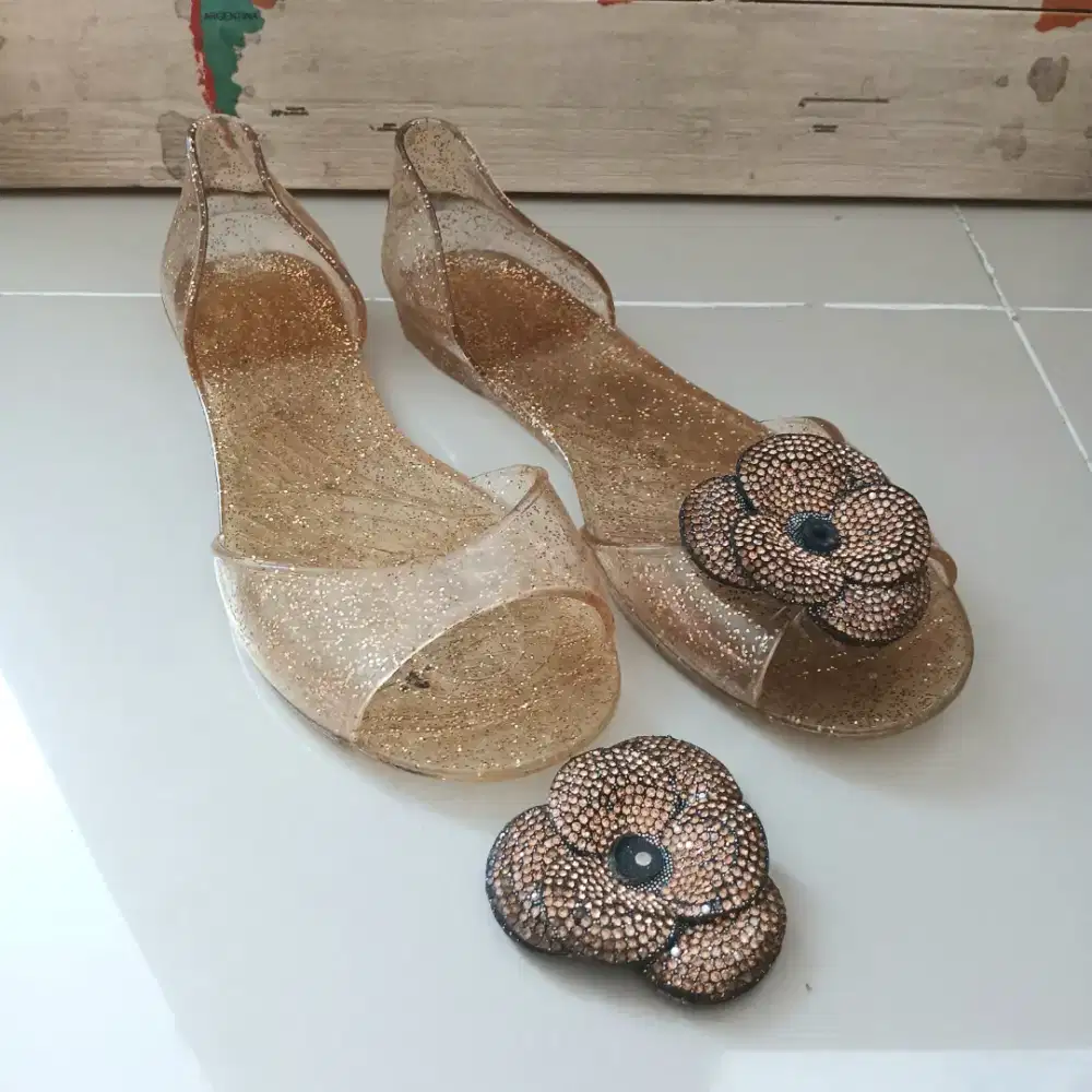 Sandal jelly glitter size 37, preloved