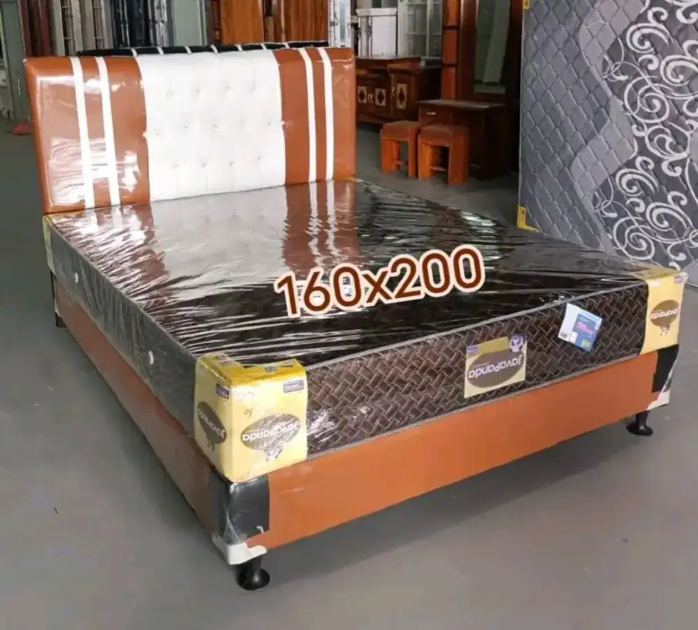 1 SET SPRING BED PANDA UK 160 X 200 CM