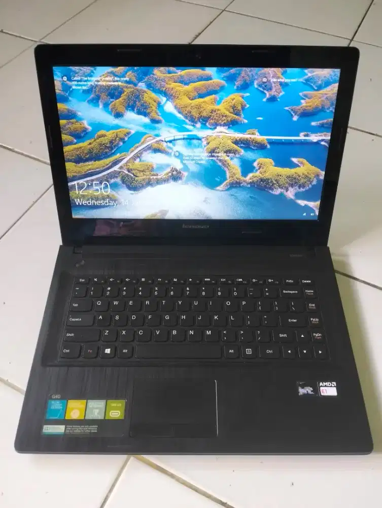 Laptop murah Lenovo G40-45 Ram 4/500GB Win 10 LED 14 Baterai Ok