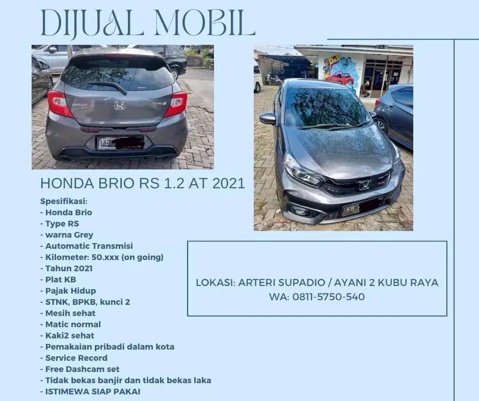 Honda Brio RS 1.2 Matic 2021