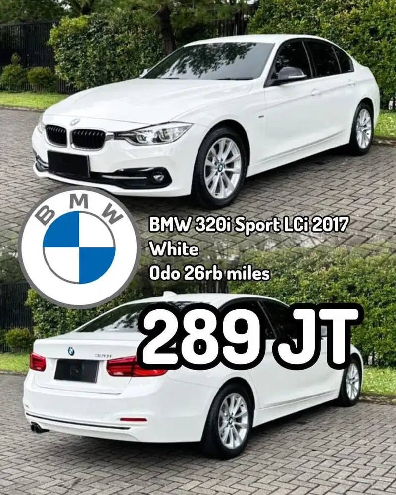 BMW 320i Sport LCi 2017 Low Odo Putih Service Record Bergaransi