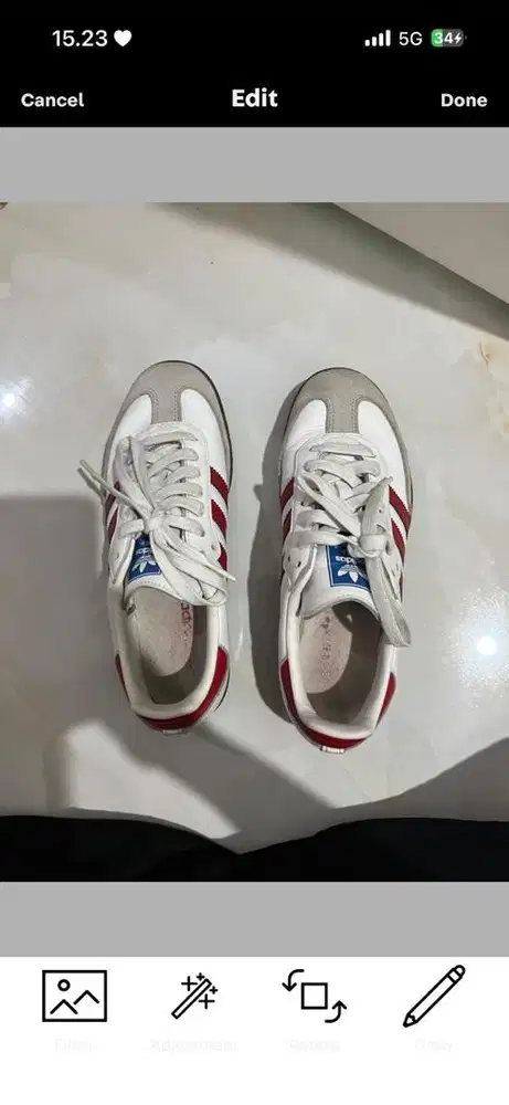 AUTH Adidas Samba OG “white/red