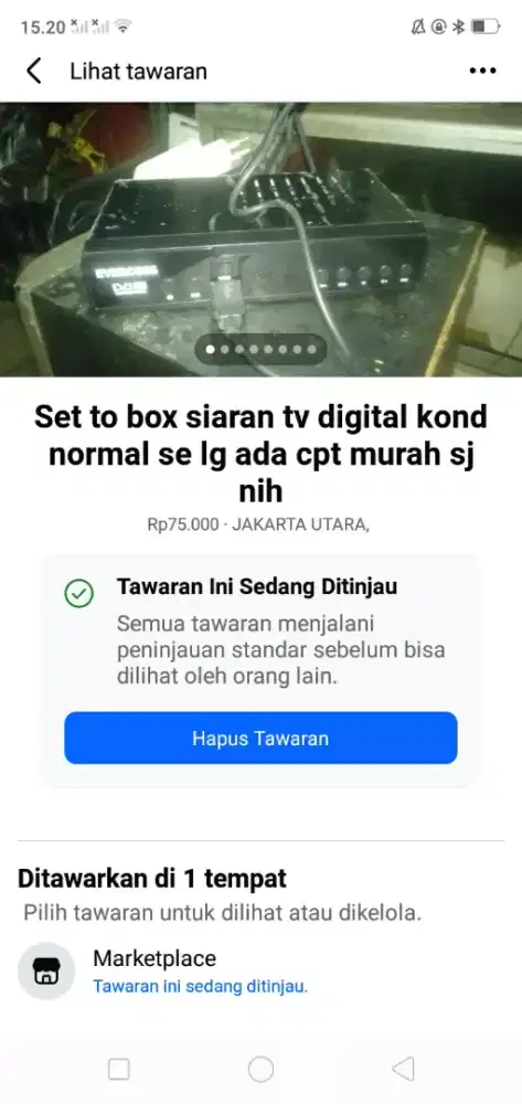 Se to box berkualitas utk siaran tv digital kond normal hrg murah sj