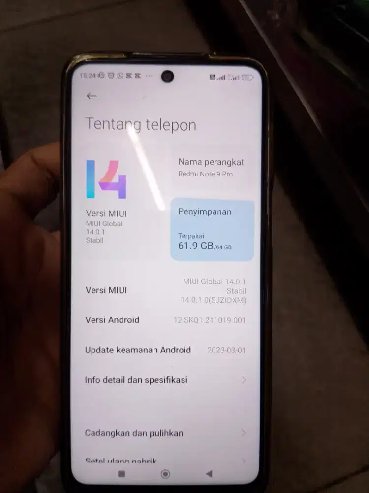 JUAL HP REDMI NOTE 9 PRO