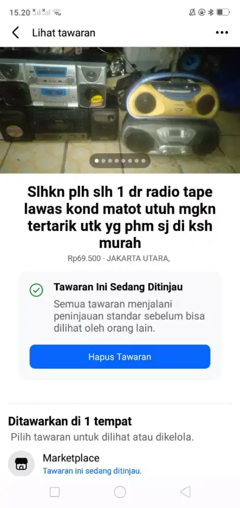 Slhkn plh slh 1 dr audio radio tape lawas kond PD matot yg phm murah2