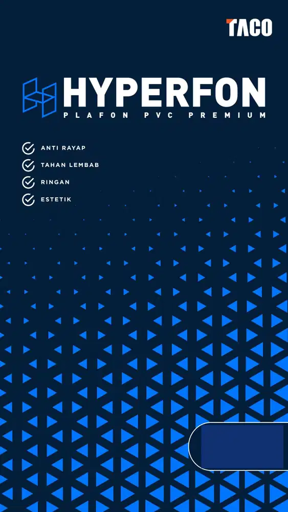 TACO Hyperfon Plafon PVC Anti Rayap Tahan Air Tahan Lembab Panjang 4m