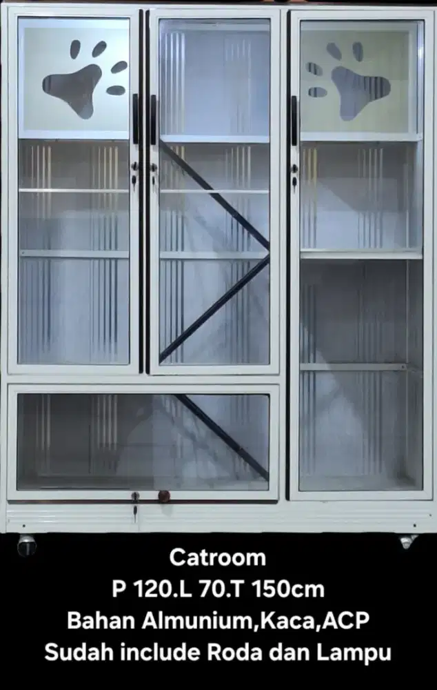 Kandang kucing almunium