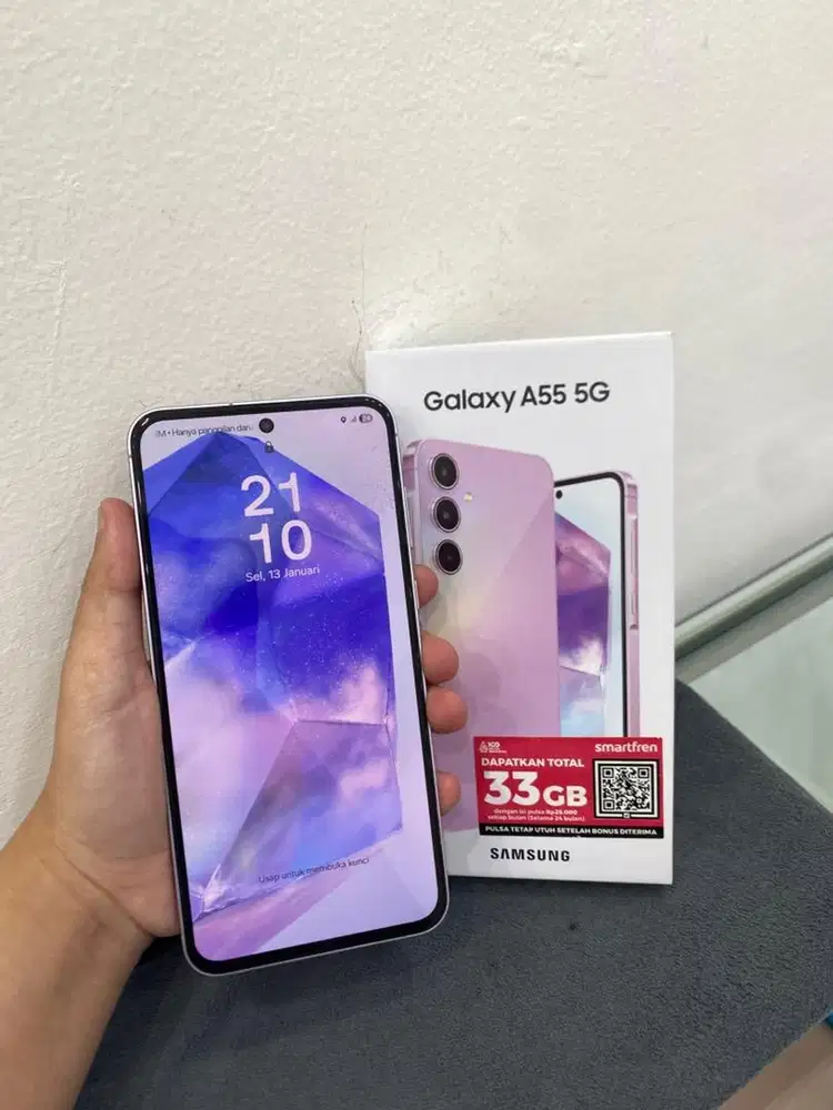 Samsung A55 5G 8/256 Fulset ori resmi sein no minus