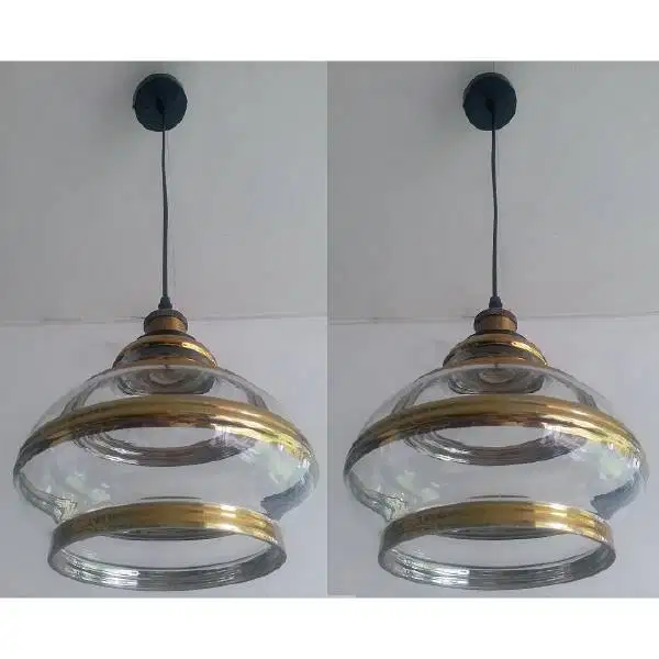 Vintage Lamp Denmark Design  tahun 60 'an terbuat dari kristal glass