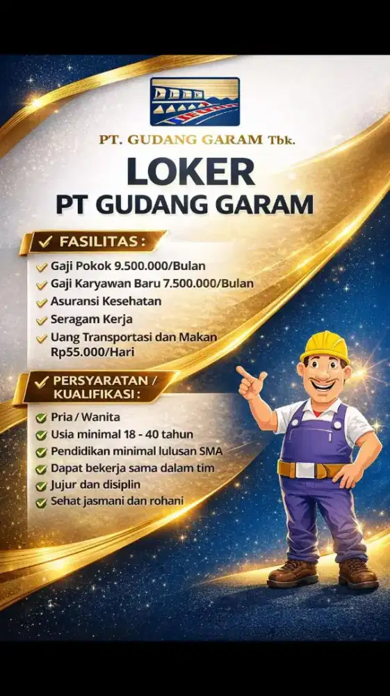LOKER PT GUDANG GARAM