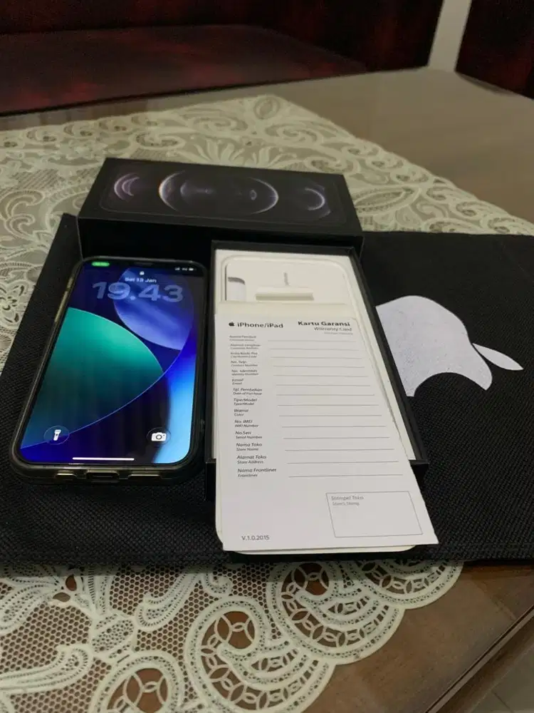iPhone 12 Pro 128GB, fullset, iBox, kelengkapan original