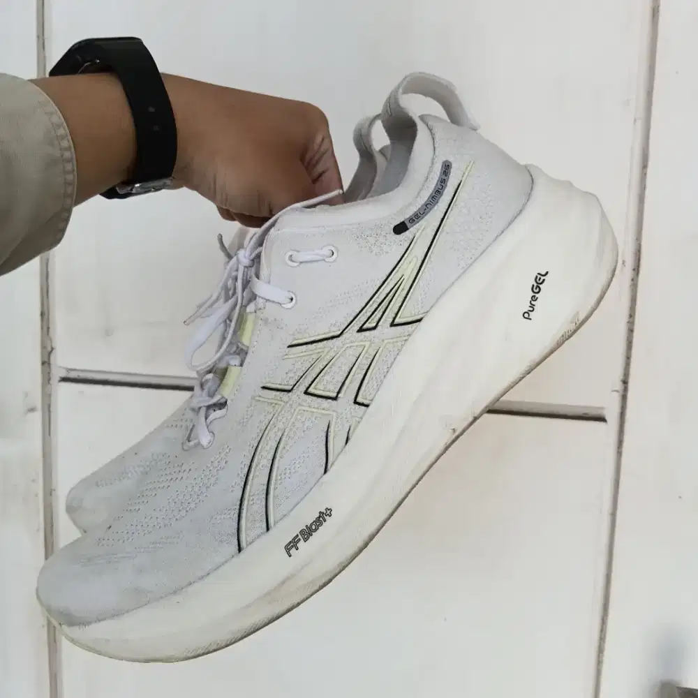 Sepatu Asics Gel Nimbus 26 Size 46.5 White Birch Original Masih Bagus