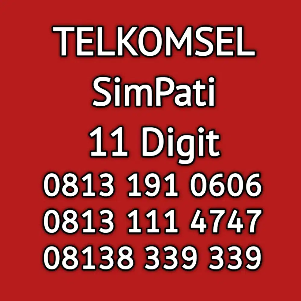 nomor cantik telkomsel simpati 11 digit angka cantik