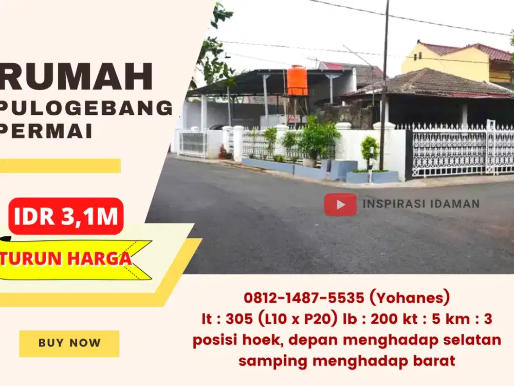Rumah Pulo Gebang Permai Lokasi Strategis