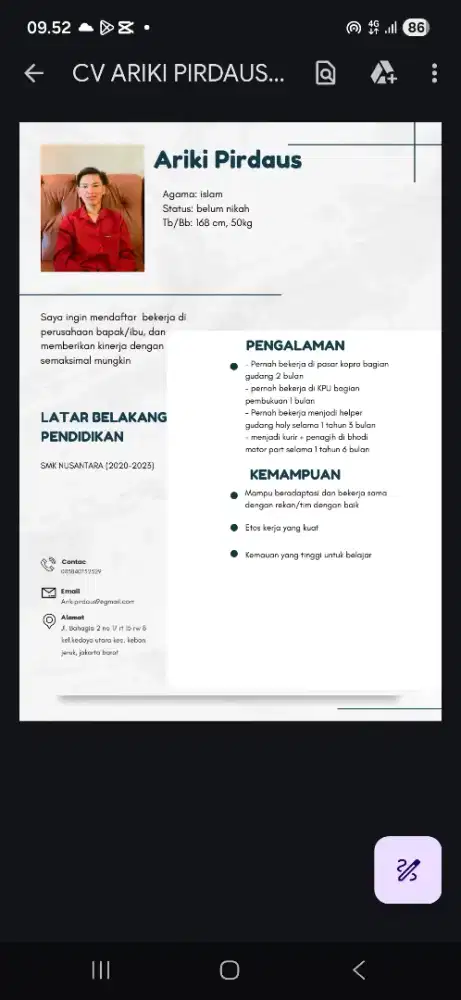 Mencari pekerjaan apa aja