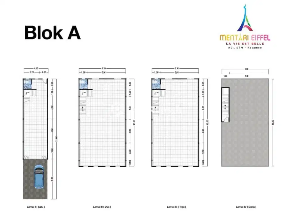 DIJUAL 3 RUKO KOMPLEK MENTARI EIFFEL | DAERAH JOHOR (JUNIADI)