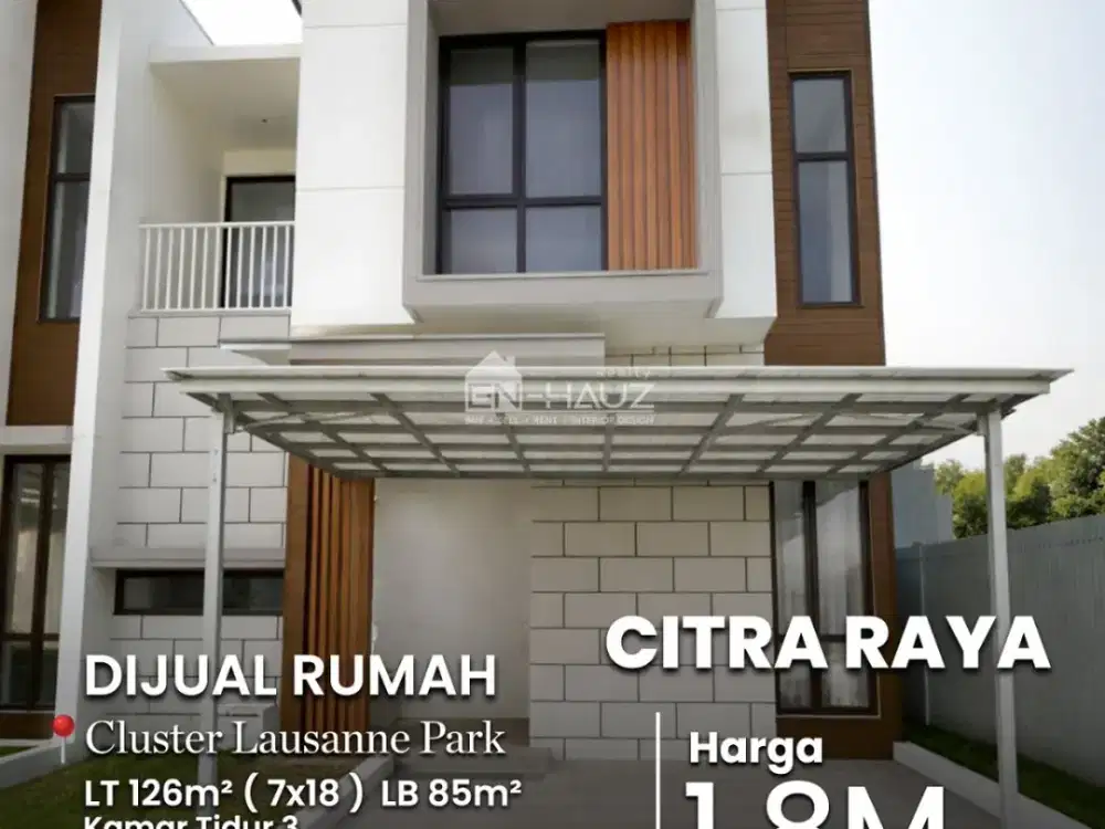 (MC) DIJUAL! Rumah Cluster Lausanne Park, Citra Raya (Depan Ciputra Mall)