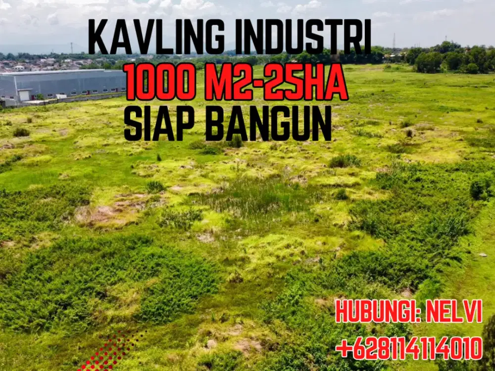 JUAL TANAH PABRIK DAN GUDANG SIAP BANGUN DI KARAWANG