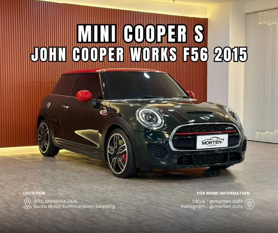 Mini Cooper S 2.0 Turbo JCW F56 2016 Odo 15 Ribu Record Antik Garansi