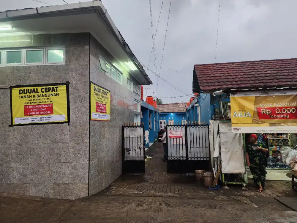 JUAL CEPAT 12 UNIT KONTRAKAN, 3 UNIT KIOS & 1 RUMAH TINGGAL