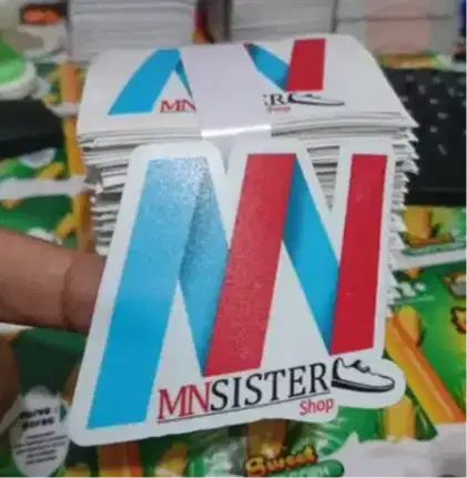 Cutting sticker logo tulisan stiker nama neon box reklame kaca film