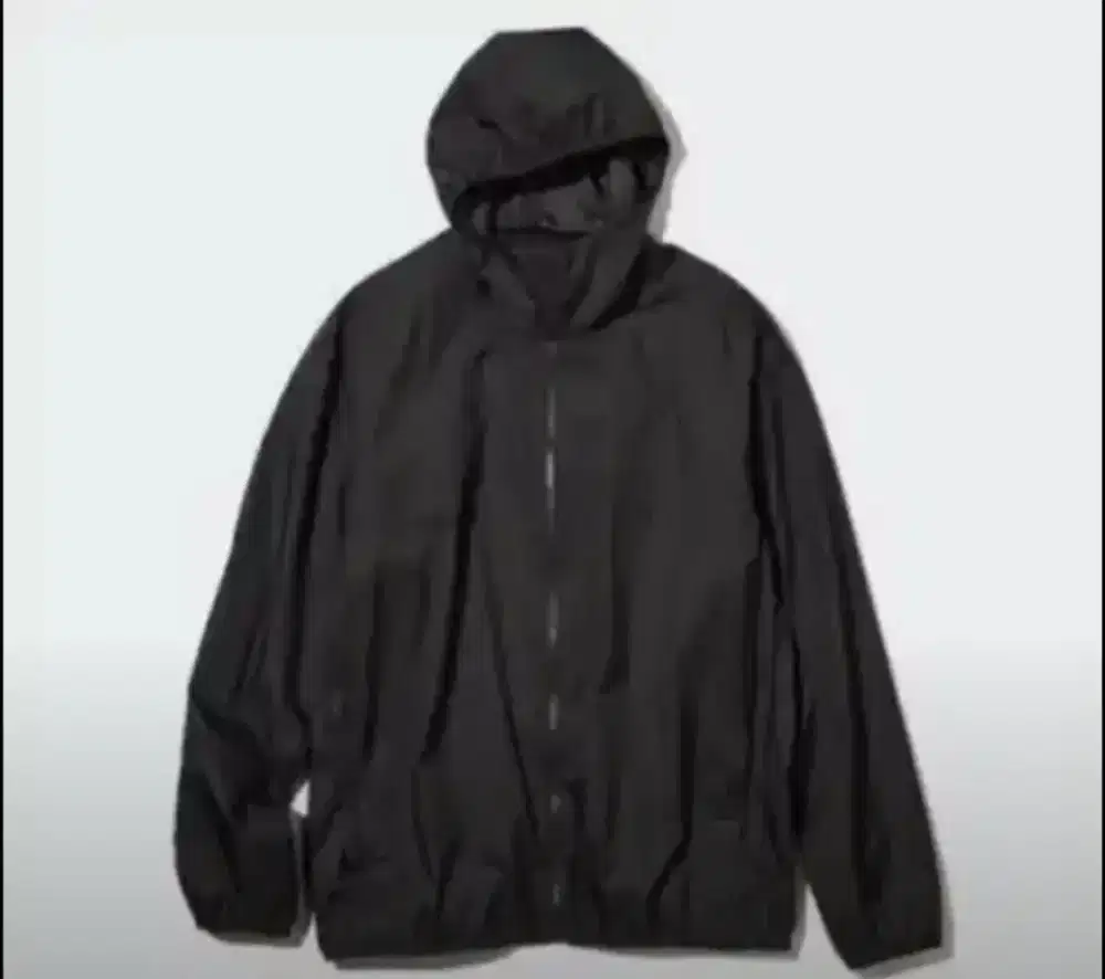 UNIQLO jaket parka hitam