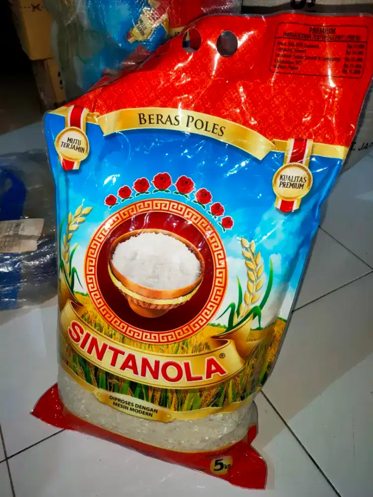 Jual beras premium Sintanola kemasan 5kg
