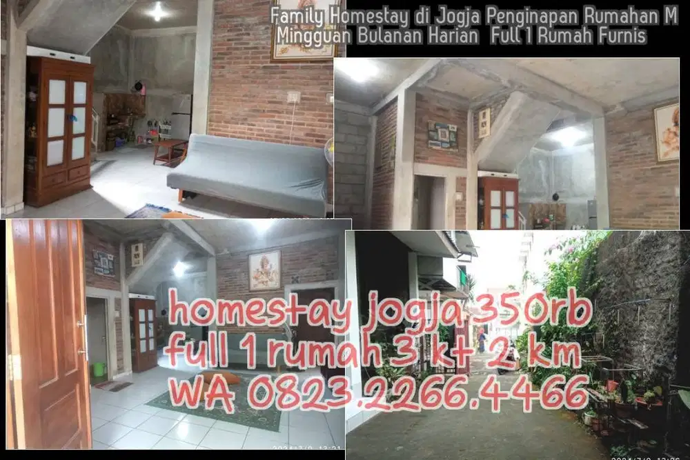 Family Homestay di Jogja Penginapan Rumahan M Mingguan Bulanan Harian
