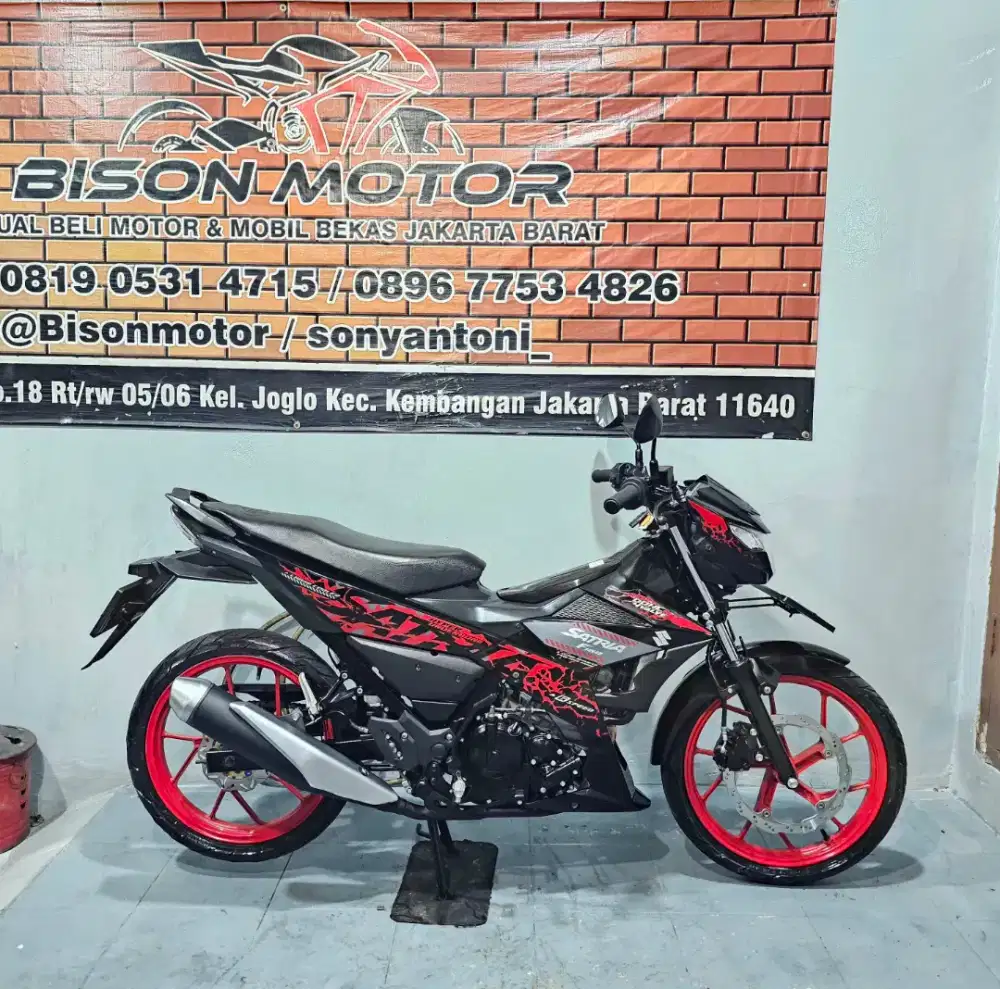MEWAH ! SUZUKI SATRIA FU FI INJEKSI 150 TAHUN 2019 WARNA HITAM MERAH