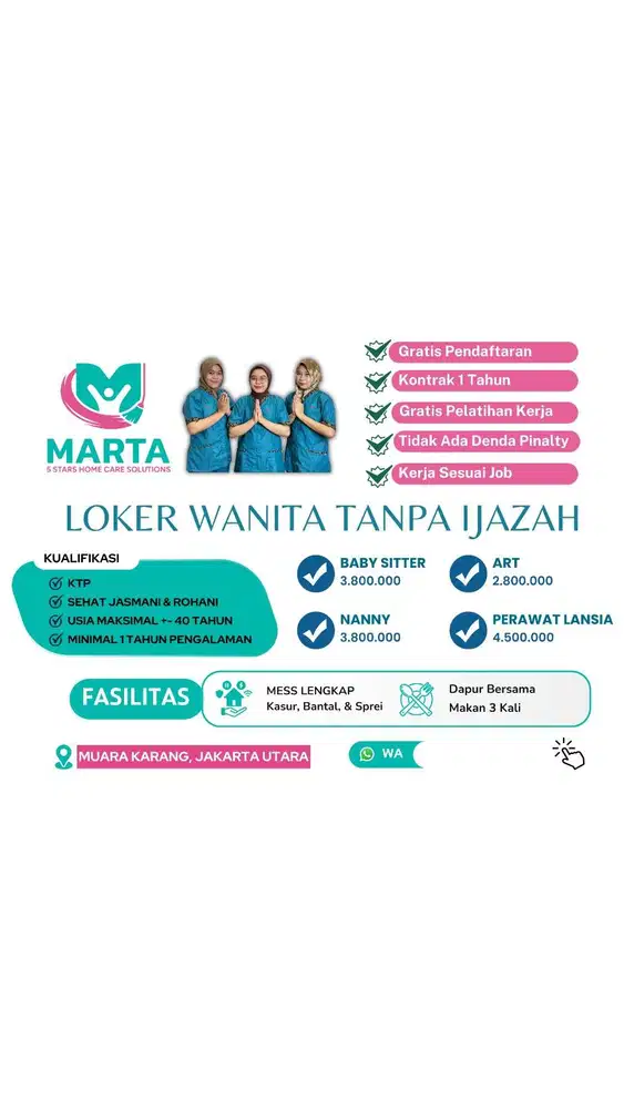 LOWONGAN KERJA TANPA IJAZAH GAJI SAMPAI 5 JUTA