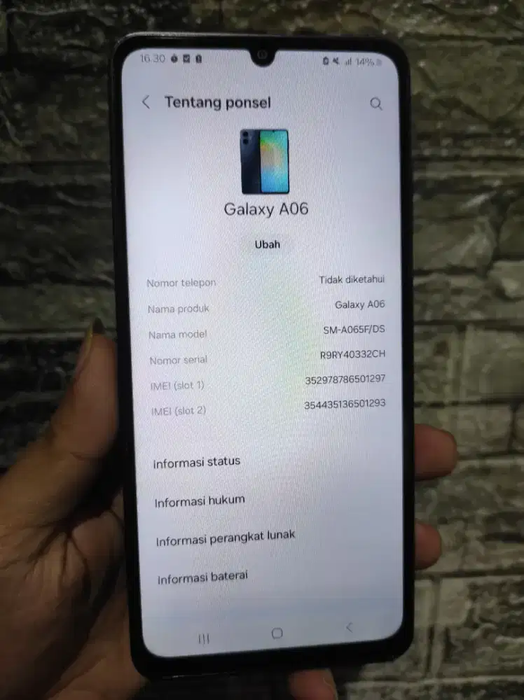Samsung a06 4/64 pulset mulus no minus original bekas anak