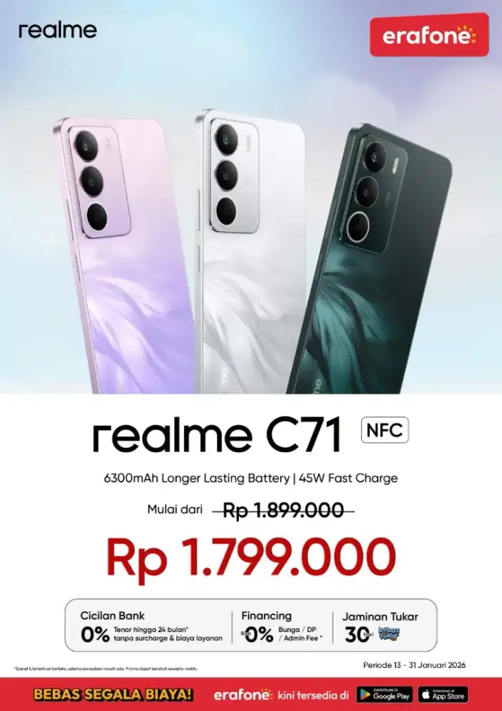 promo potongan 100 ribu realme c71