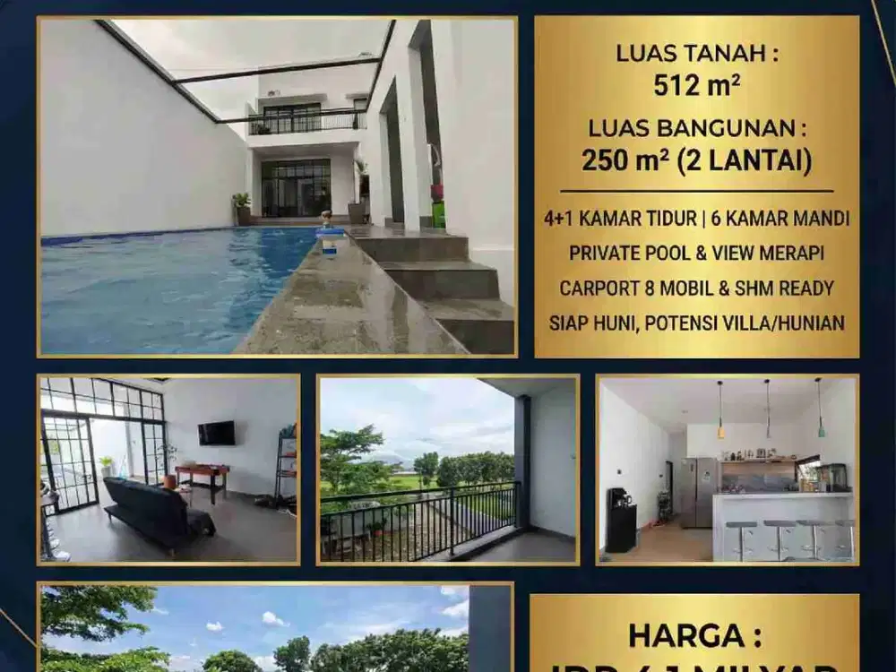 Prime Asset Investment: Modern Tropical Villa dengan View Merapi & Potensi High-Yield di Yogyakarta