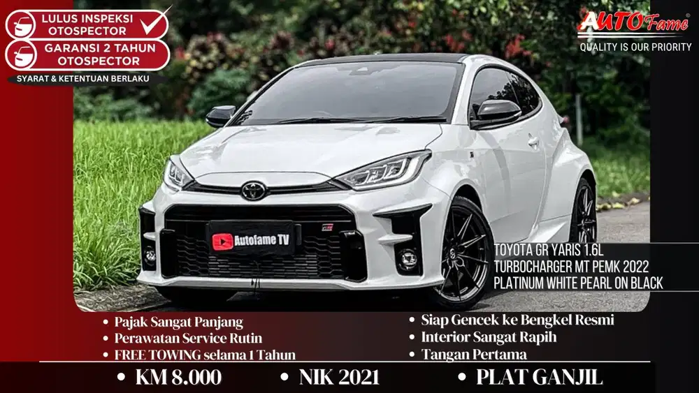 KM 8RB Toyota GR Yaris 1.6L Turbocharger MT Platinum White Pearl 2021