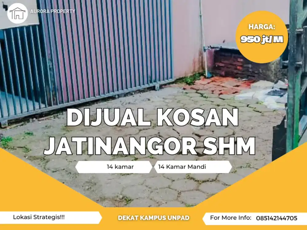 Kost Dekat Unpad Jatinangor 14 Kamar SHM