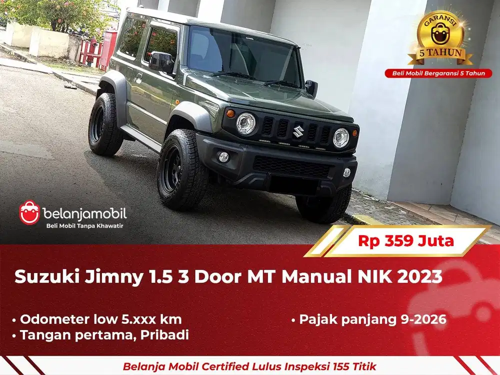 [ 4X4 ] Suzuki Jimny 1.5 3 Door MT Manual Hijau 2023/2024