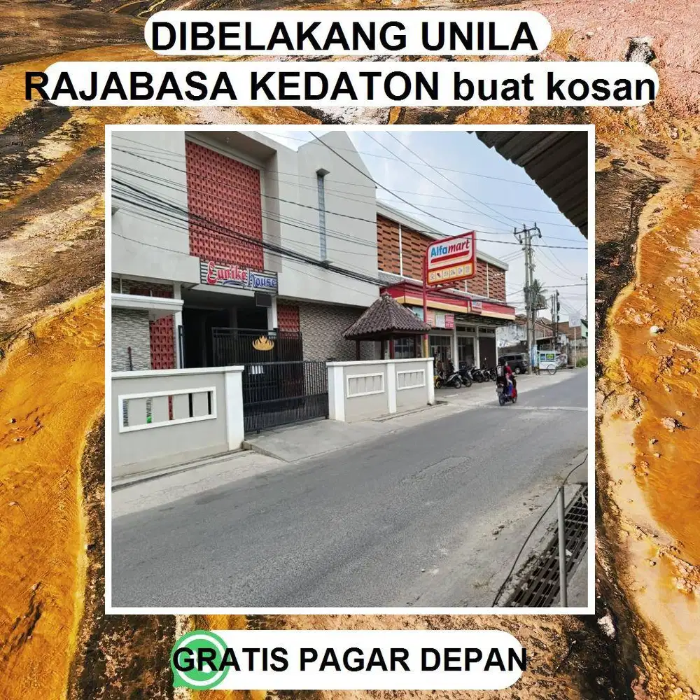 TANAH LINGKUNGAN KAMPUS UNILA COCOK BANGUN KOSAN ATAU USAHA