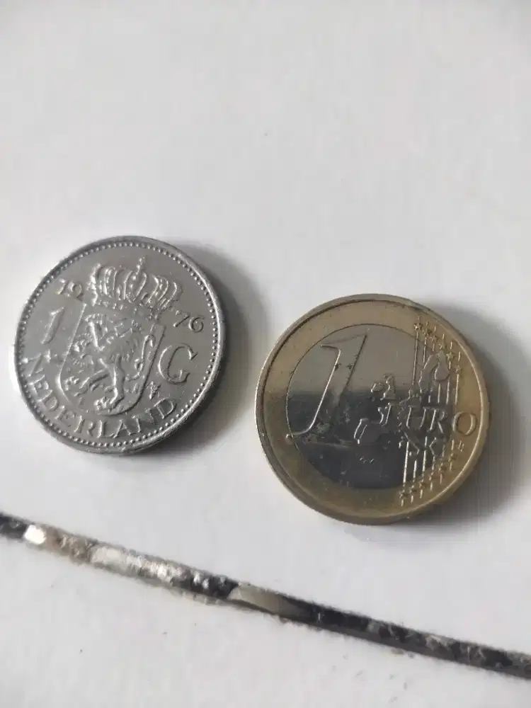 Koin 1 Euro dan 1 Sen Belanda