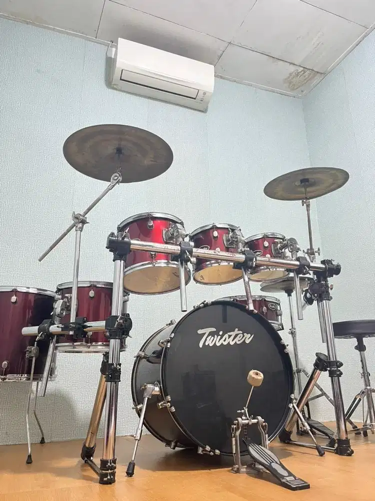 Drum set twister 7 pcs concert tom lengkap