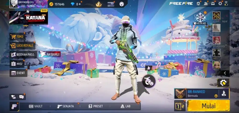 Jual akun ff spek lumut 3evo dll 75deal minat langsung chat deal