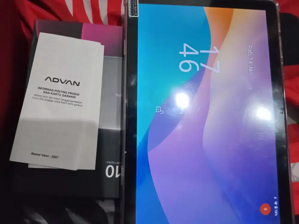 Dijual tablet advan A10 pemakaian baru 2 minggu