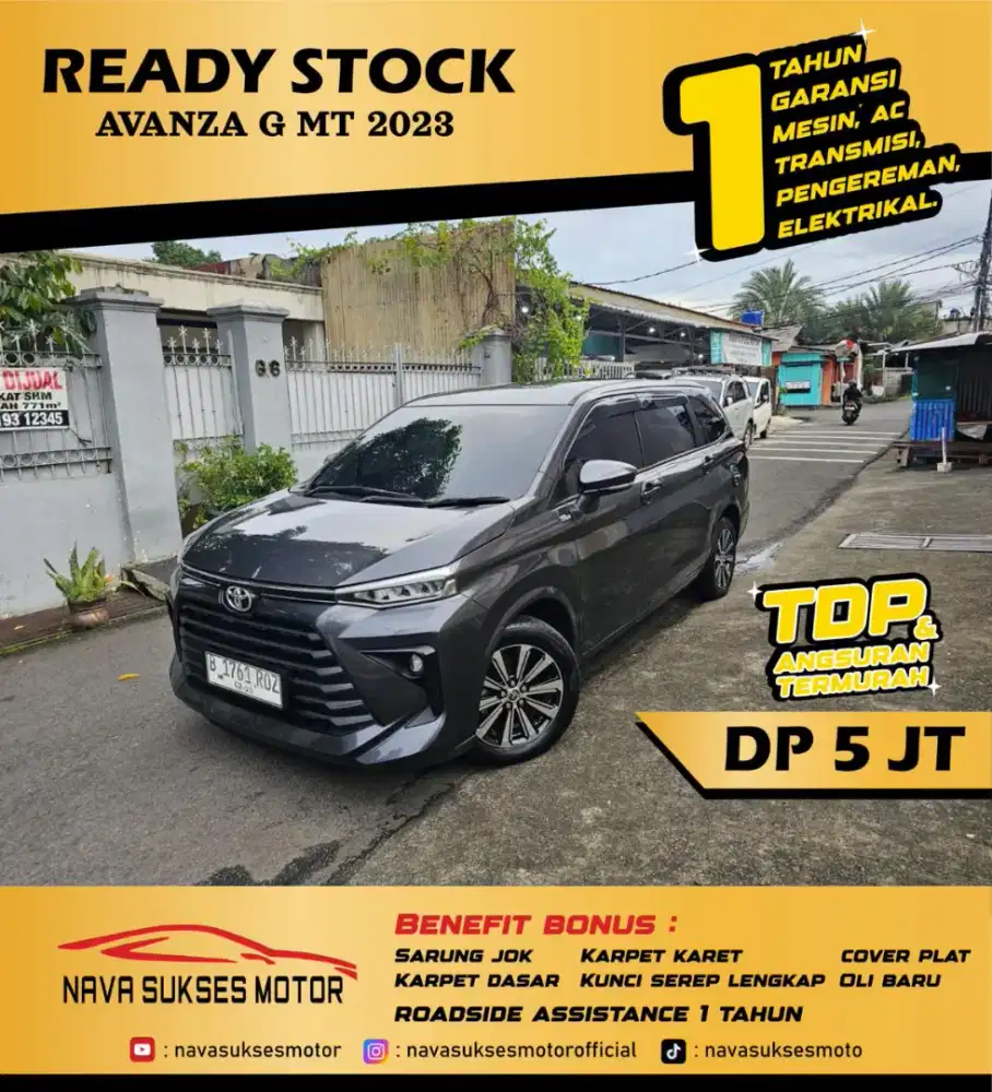 TDP 5 JUTA - ALLNEW AVANZA G MT 2024