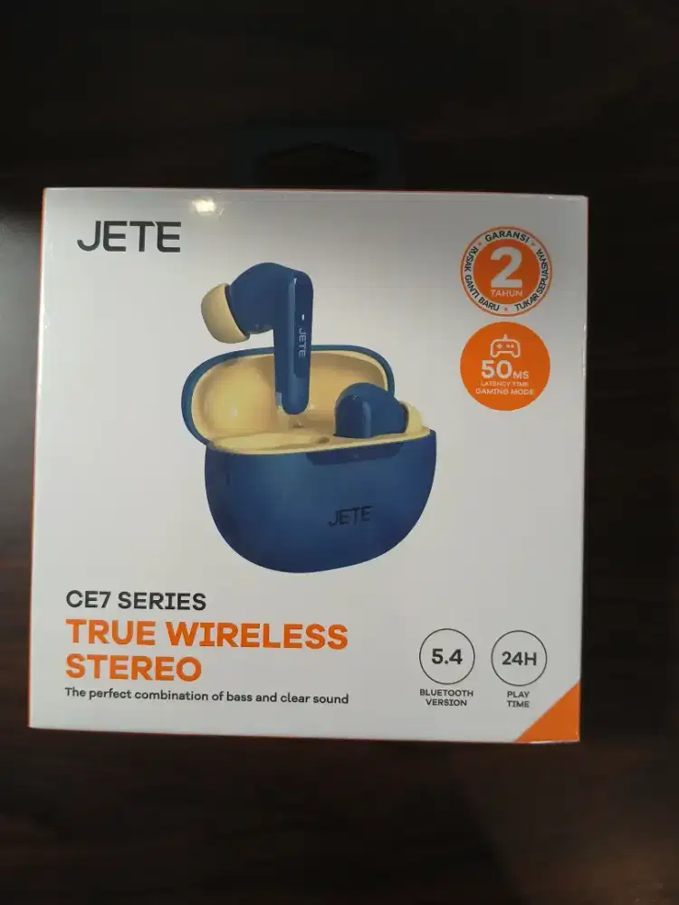 JETE CE7 TWS Earphone Bluetooth 5.4 24H Playtime Low Latency 50m/s