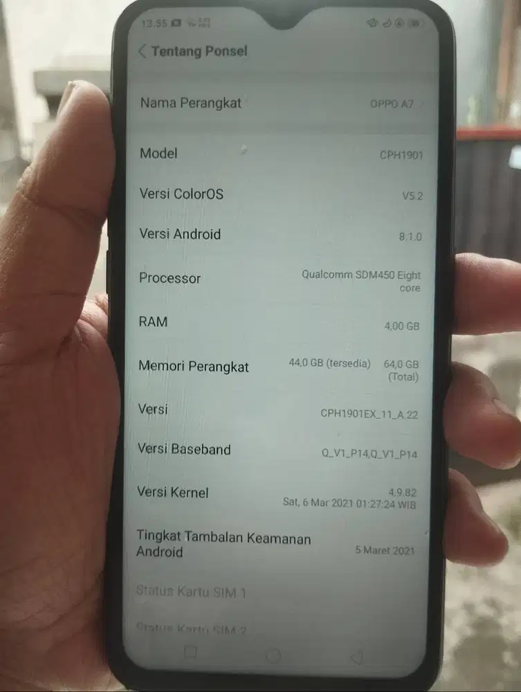 OPPO A7 HP ONLY ORI BUKAN KW